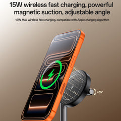 Wireless Charger - YESIDO DS37 6 in 1 Desktop Wireless Charger Stand Multi-Function Charging Station with Clock / Light
