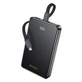 Power Bank - YESIDO YP75 10000mAh Digital Display Portable Charger 22.5W Fast Charging Power Bank Built In iP Cable