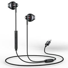 Heavy Bass - YESIDO YH49 Digital Headphones with Type-C Input, Lossless Sound, Wired Headphones for Desktop/Notebook/Tablet/Mobile Phone