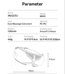 Eye Massager - YESIDO MG03 Intelligent Hot Compress Eye Massage Care Instrument
