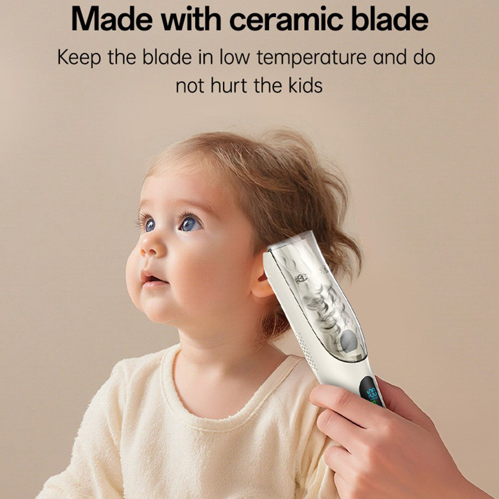 Baby Hair Clipper - YESIDO MG19 For Children Hair Clipper with Smart Digital Display Cool Ceramic Blade 2 Speed Mode Hair Trimmer