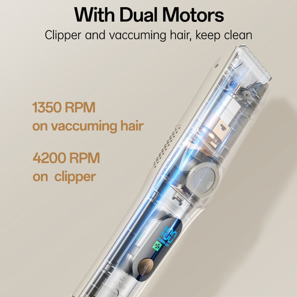 Baby Hair Clipper - YESIDO MG19 For Children Hair Clipper with Smart Digital Display Cool Ceramic Blade 2 Speed Mode Hair Trimmer