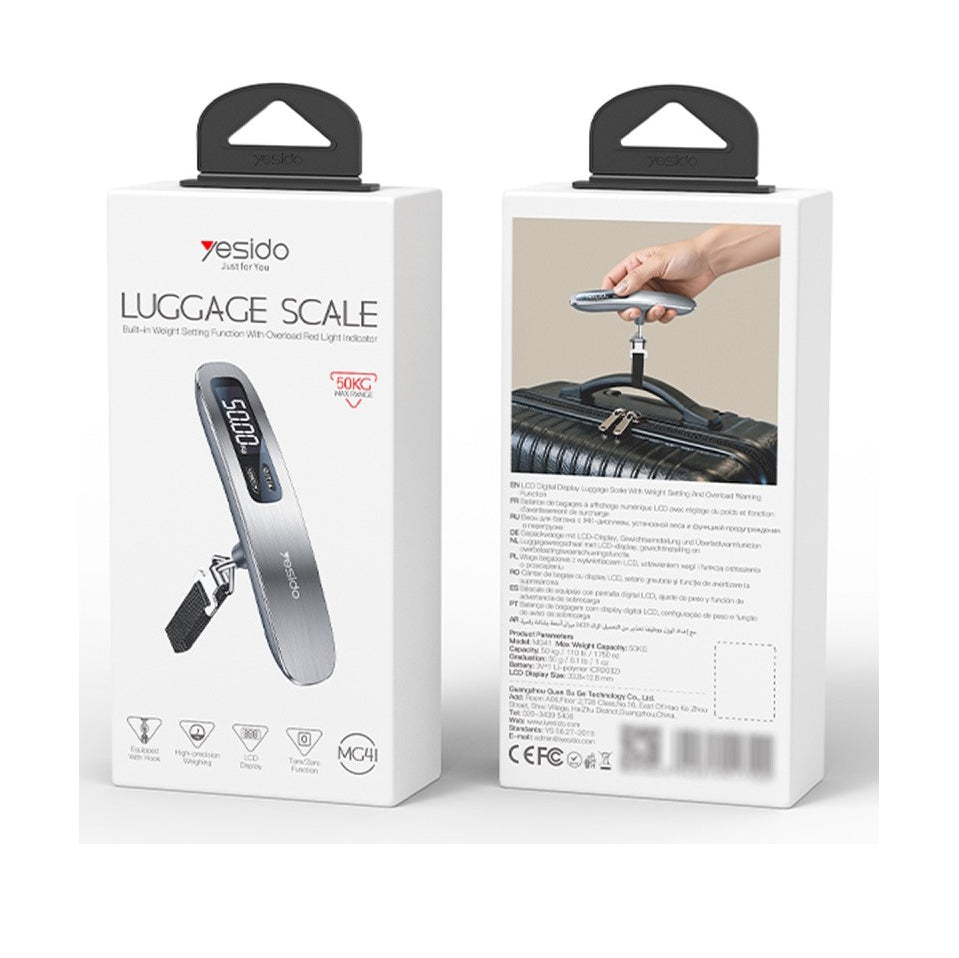 Luggage Scale - Yesido MG41 50kg Capacity Digital Handheld Luggage Weight Scale with LCD Display