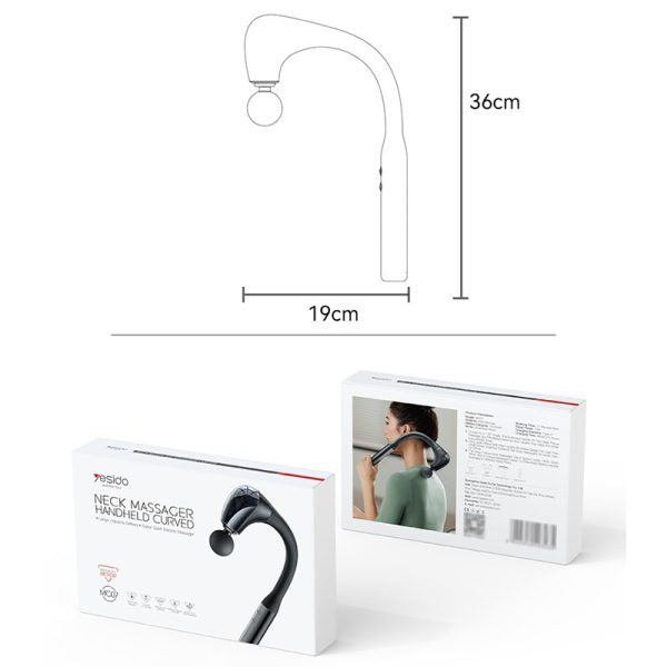 Neck Massager Curved - YESIDO MG07 Handheld Back Massage Gun – Electric Massager for Muscle Relief