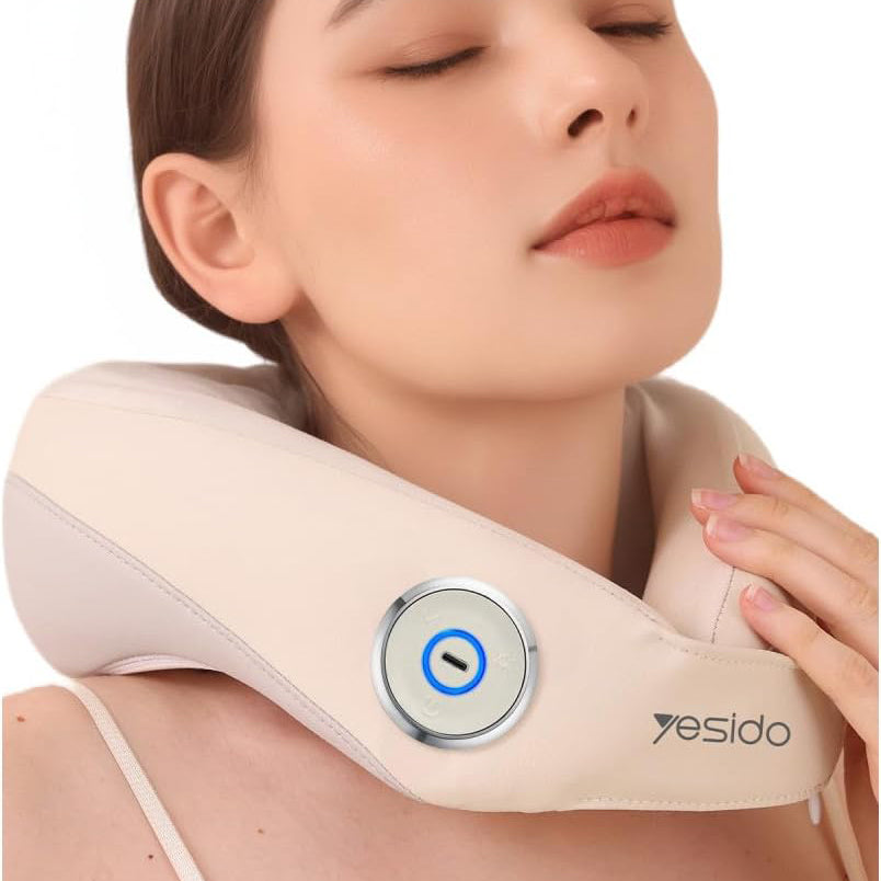 Neck Massager - YESIDO MG14 Electric Neck Massager Low Noise Heat Therapy Neck Massage Timer Device