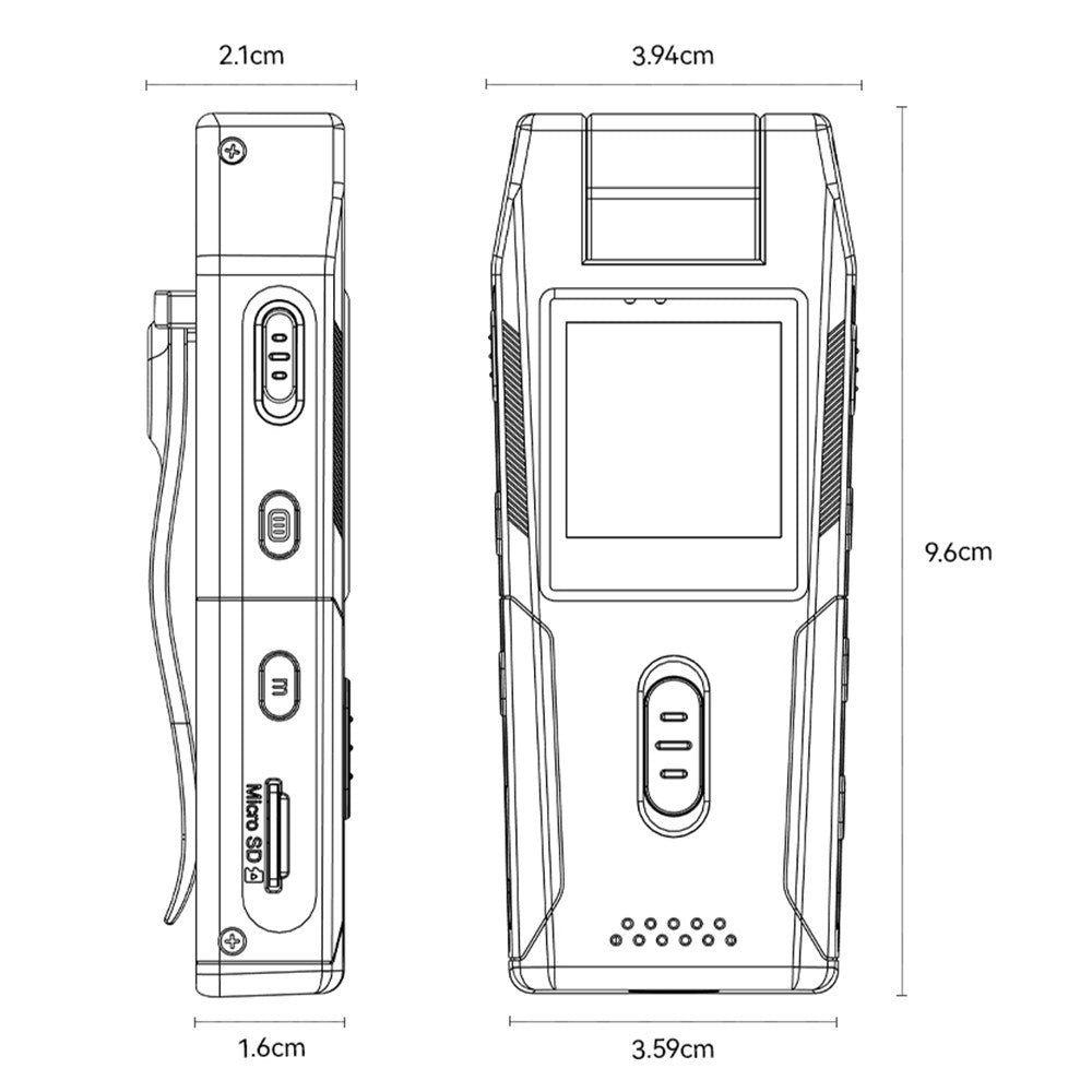 Body Camera - YESIDO KM25 Video Recorder 180 Degree Rotating Lens HD 1.3 Inch Screen 1080P Outdoor Cycling Hiking Camera