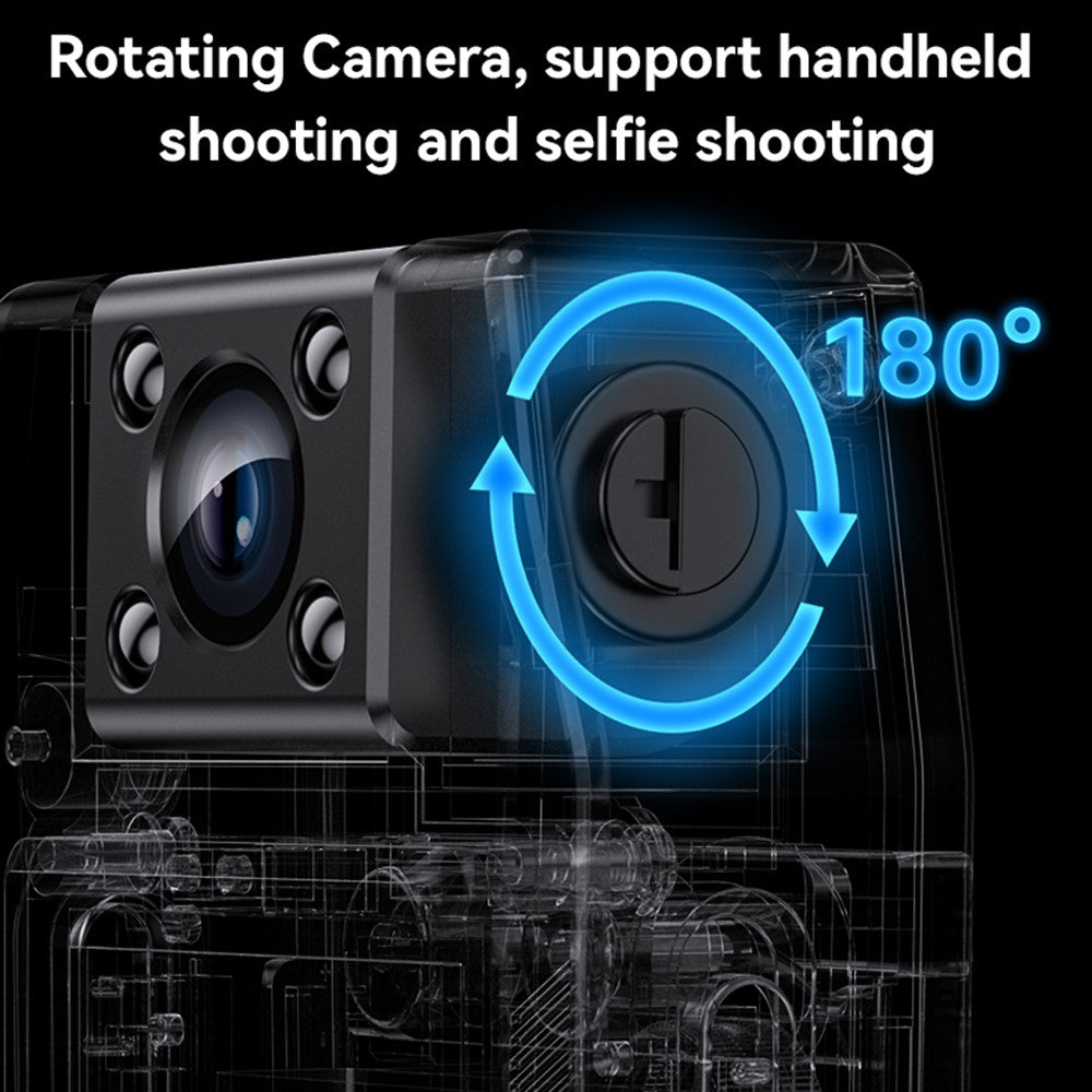 Body Camera - YESIDO KM25 Video Recorder 180 Degree Rotating Lens HD 1.3 Inch Screen 1080P Outdoor Cycling Hiking Camera