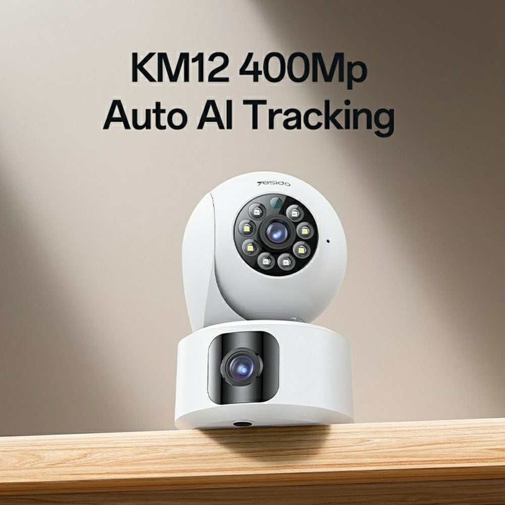 Dual Camera - YESIDO KM16 Indoor Dual Lens Camera Wireless Security Cam WiFi Surveillance System with Night Vision / Two-Way Audio / Motion Detection