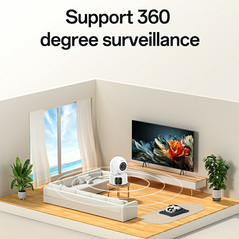 Dual Camera - YESIDO KM16 Indoor Dual Lens Camera Wireless Security Cam WiFi Surveillance System with Night Vision / Two-Way Audio / Motion Detection