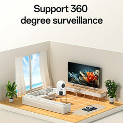 Dual Camera - YESIDO KM16 Indoor Dual Lens Camera Wireless Security Cam WiFi Surveillance System with Night Vision / Two-Way Audio / Motion Detection