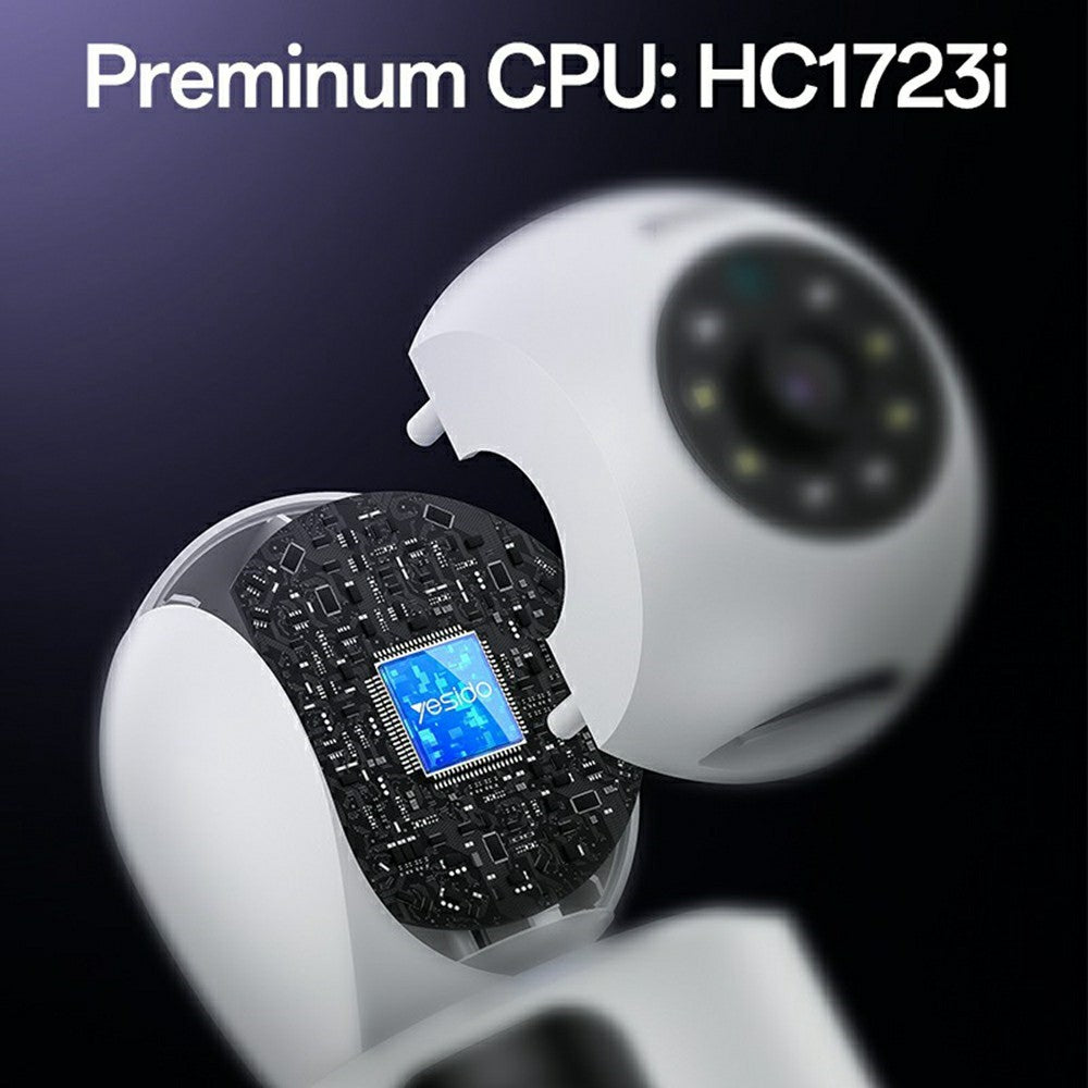 Dual Camera - YESIDO KM16 Indoor Dual Lens Camera Wireless Security Cam WiFi Surveillance System with Night Vision / Two-Way Audio / Motion Detection