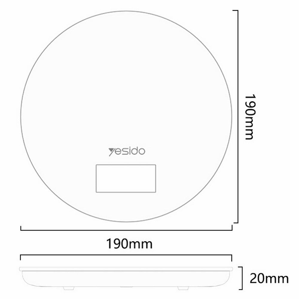 Coffee Scale - YESIDO MG43 Kitchen Digital Scale Precision Weighing LCD Display Digital Scale Support 1-5000g Capacity