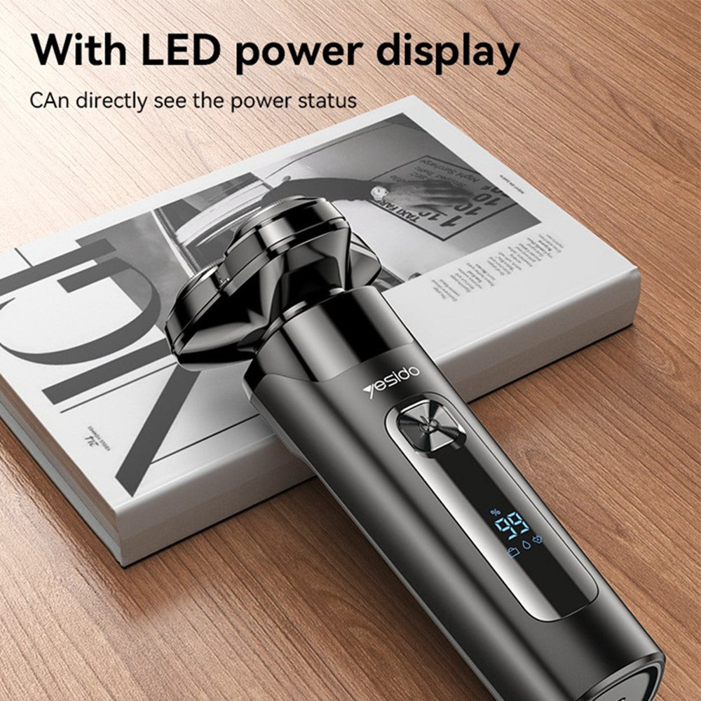 Electric Shaver - YESIDO MG05 Waterproof Electric Shaver Razor with 3 Floating Cutter Heads
