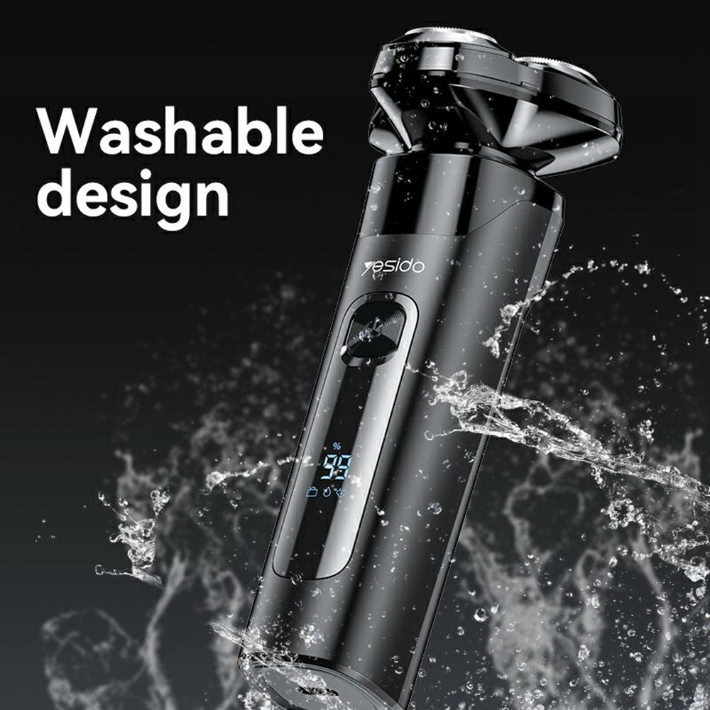Electric Shaver - YESIDO MG05 Waterproof Electric Shaver Razor with 3 Floating Cutter Heads