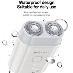 Electric Shaver - YESIDO MG20 IPX5 Waterproof Travel Electric Shaver Smart Display Dual-Ring Floating Blades