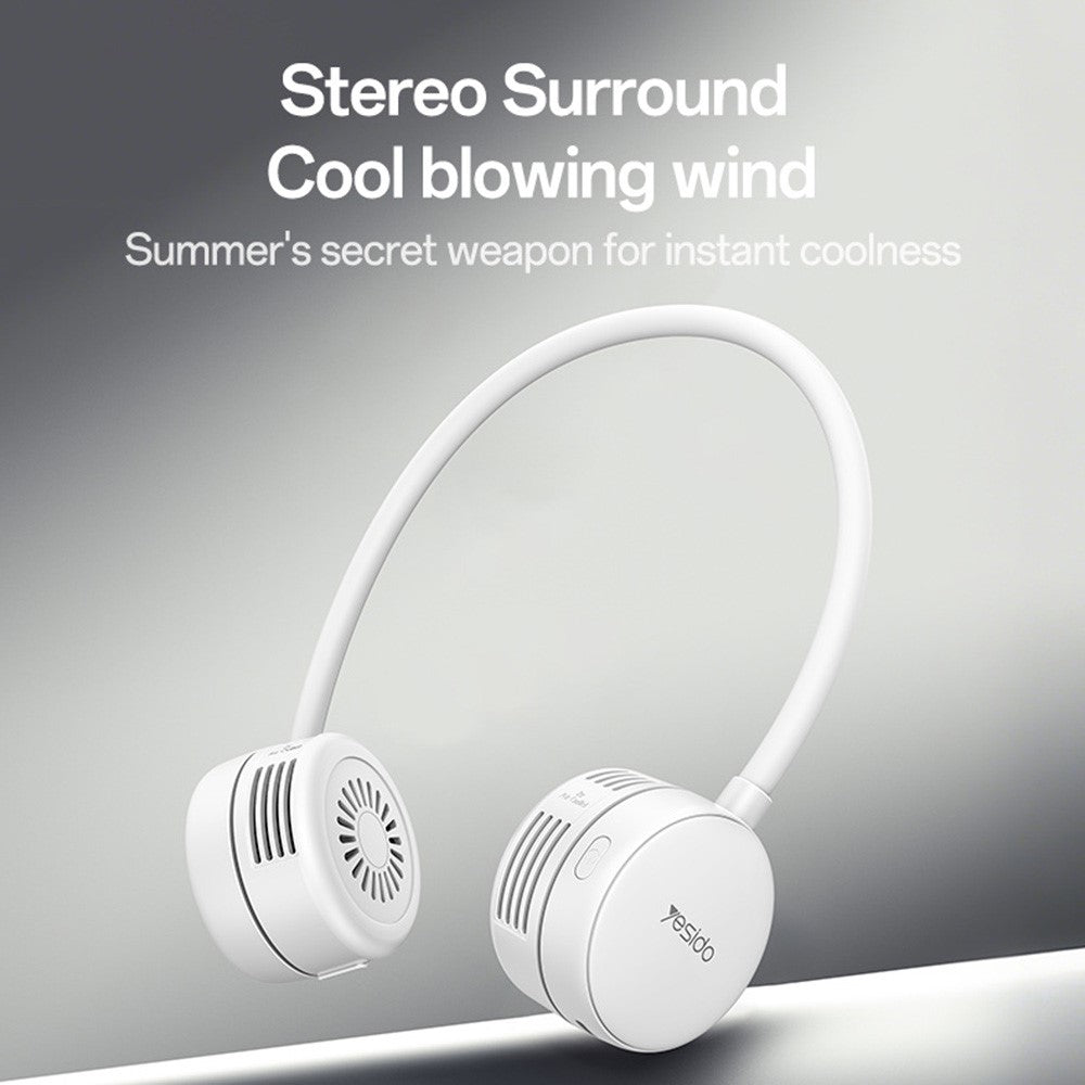 Portable Neck Fan - YESIDO YF17 Portable Summer Neck Fan Hands Free 3 Speed Settings Personal Cooling Fan