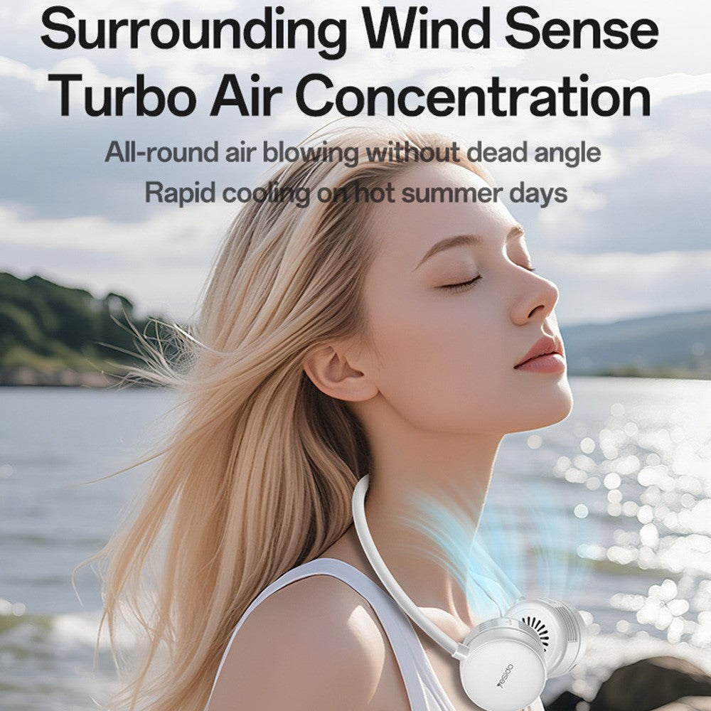 Portable Neck Fan - YESIDO YF17 Portable Summer Neck Fan Hands Free 3 Speed Settings Personal Cooling Fan