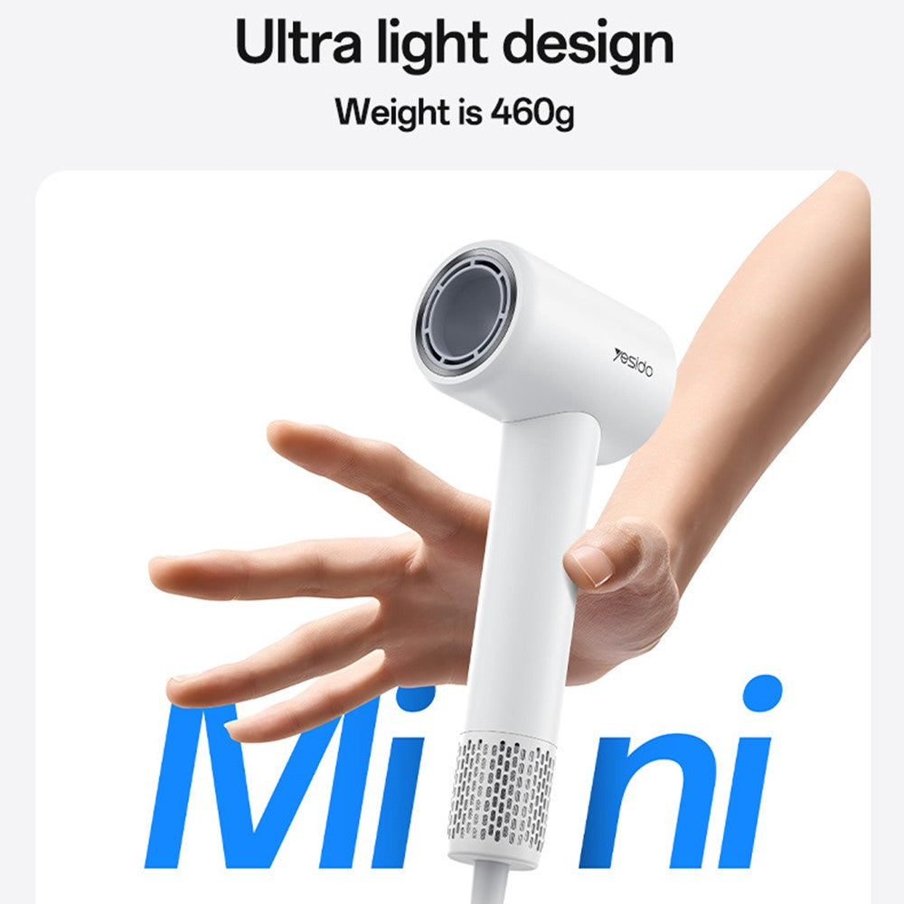 Hair Dryer - YESIDO MG22 High Speed Hair Dryer 100000RPM Brushless Motor Ionic Technology Blow Dryer