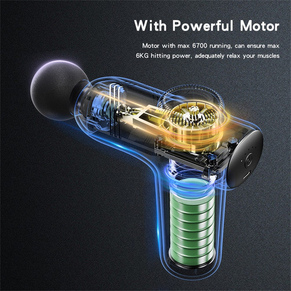 Massage Gun - YESIDO MG01 5 Speeds Muscle Relief Portable Deep Tissue Massage Gun with 4 Heads