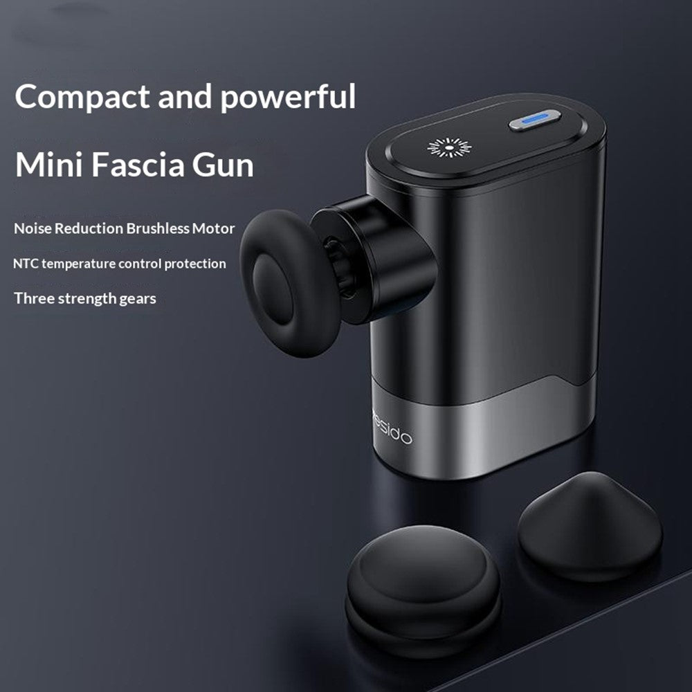 Massage Gun - YESIDO MG61 Mini Massage Gun Portable Fascia Gun 3 Levels Brushless Motor Low Noise Muscle Relaxation Device for Home Travel