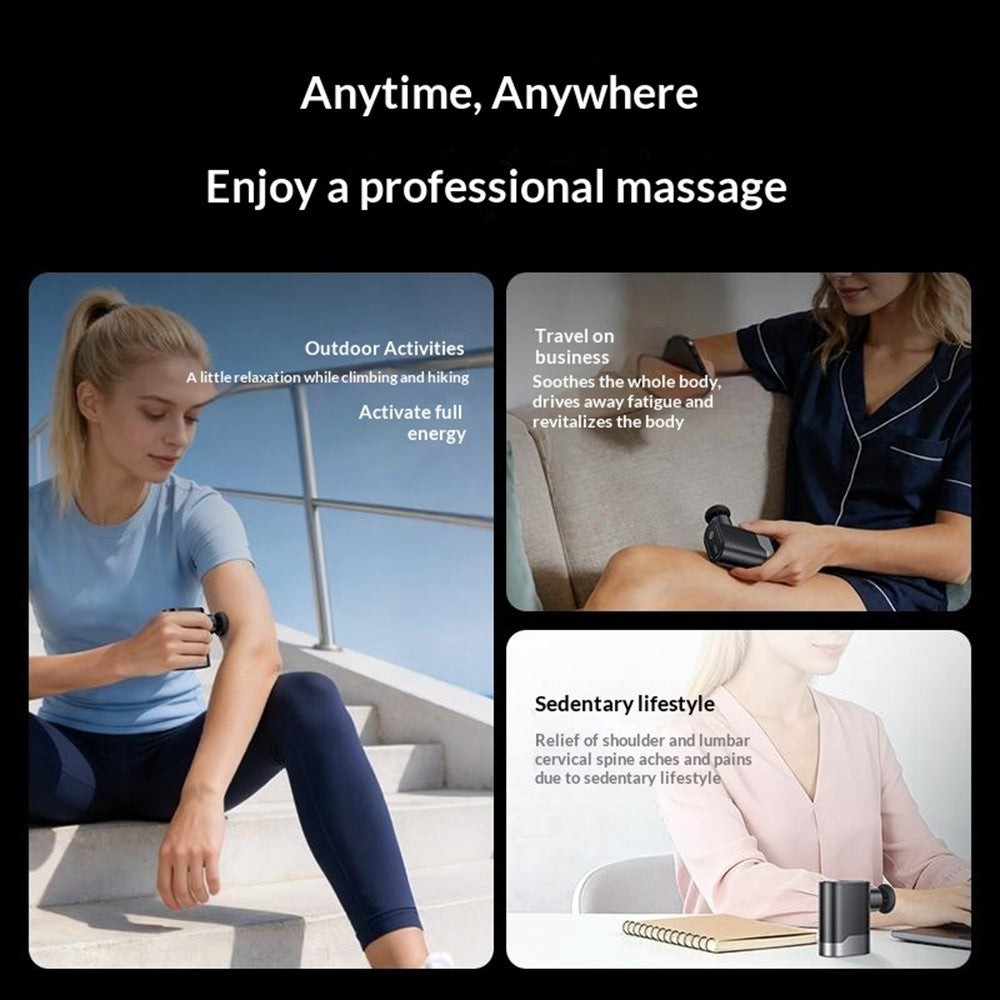 Massage Gun - YESIDO MG61 Mini Massage Gun Portable Fascia Gun 3 Levels Brushless Motor Low Noise Muscle Relaxation Device for Home Travel