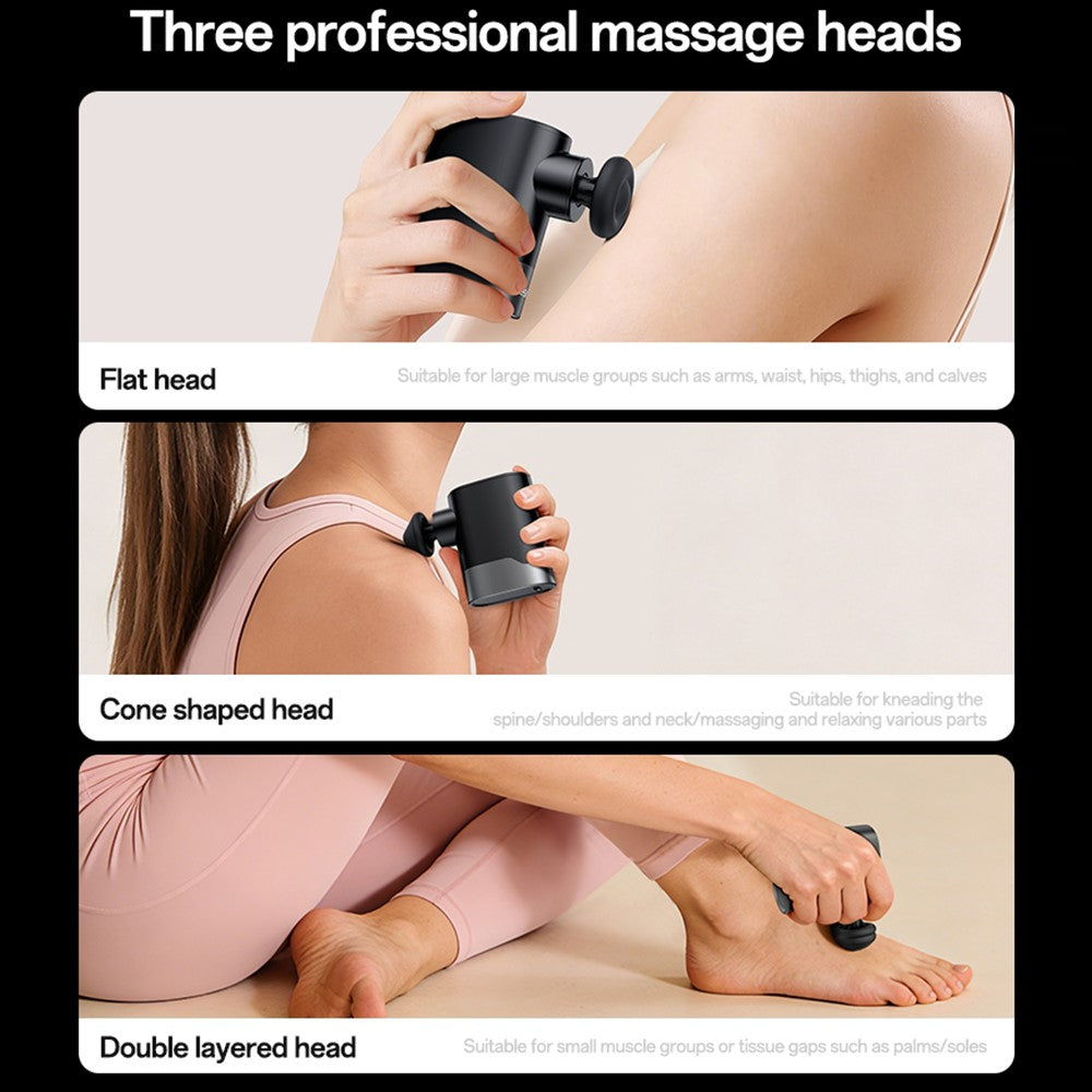 Massage Gun - YESIDO MG61 Mini Massage Gun Portable Fascia Gun 3 Levels Brushless Motor Low Noise Muscle Relaxation Device for Home Travel