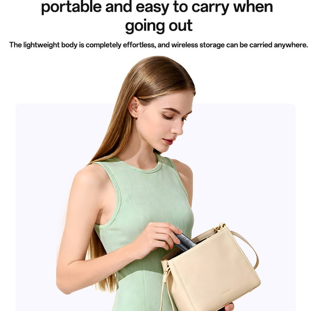Hair Straightener - YESIDO MG23 Wireless Hair Straightener Brush 2 in 1 Straighten and Curl Styling Tool 3 Temp Settings Digital Display