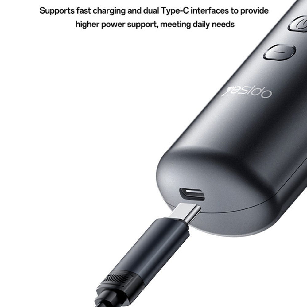 Hair Straightener - YESIDO MG23 Wireless Hair Straightener Brush 2 in 1 Straighten and Curl Styling Tool 3 Temp Settings Digital Display