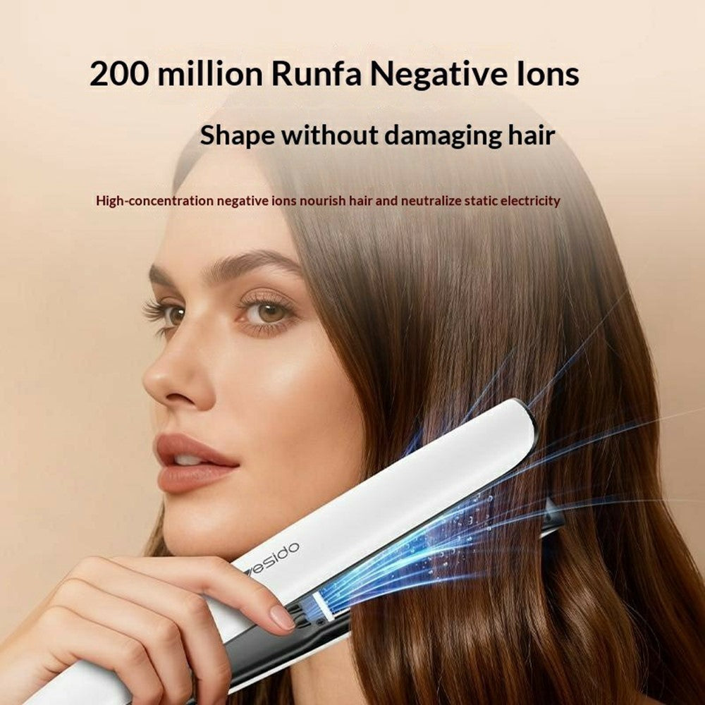 Hair Straightener - YESIDO MG31 Hair Straightener Negative Ion Technology 3 Temperature Settings Fast Heating Ceramic Plates