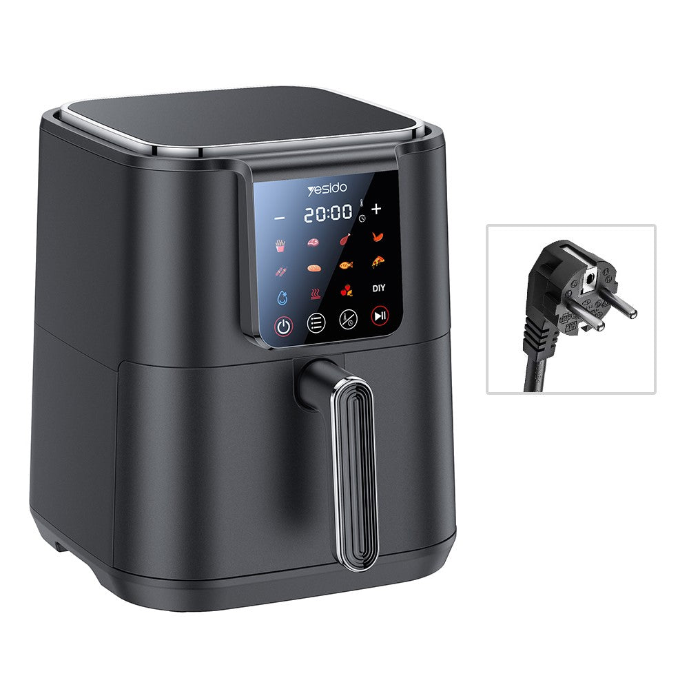 Air Fryer - YESIDO EC35 6L Air Fryer 1500W 12 Preset Menus Touchscreen NTC Temperature Control Electric Kettle (BPA-Free, No FDA)
