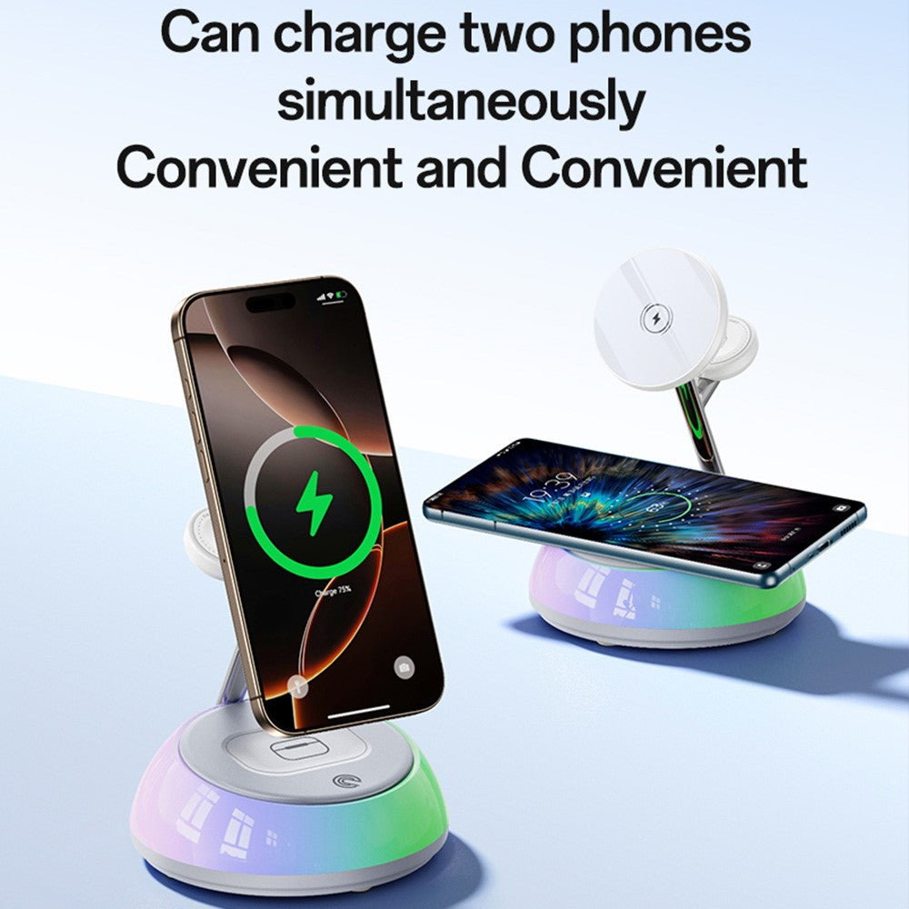 Wireless Charger - YESIDO DS31 3 in 1 Wireless Charging Station Phone Watch Earphone Magnetic Wireless Charger with Night Light
