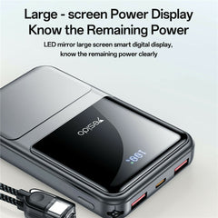 Power Bank - YESIDO YP95 22.5W 10000mAh Power Bank Digital Display Fast Charging Portable Charger with Type-C Lanyard