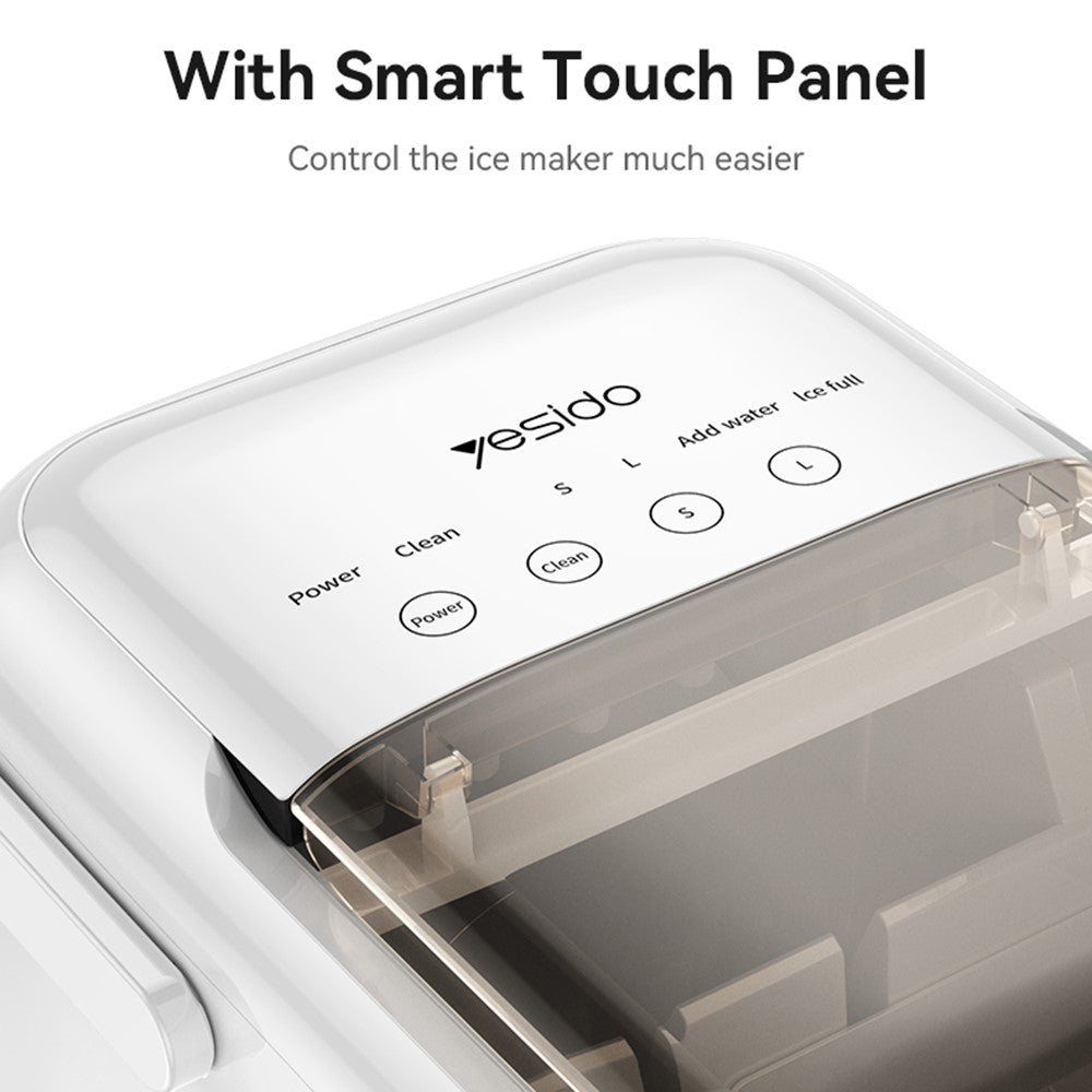 Ice Making Machine - YESIDO EC15 1.3L Portable Ice Maker Automatic Cleaning Ice Cube Making Machine (BPA Free, No FDA)