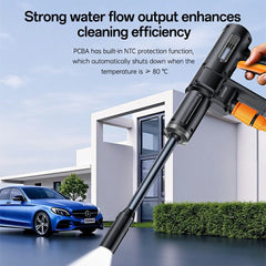 Car Pressure Washer - YESIDO VC18 High Pressure Washer Gun 2 Gears Adjustable Cordless Car Cleaner with LED Display