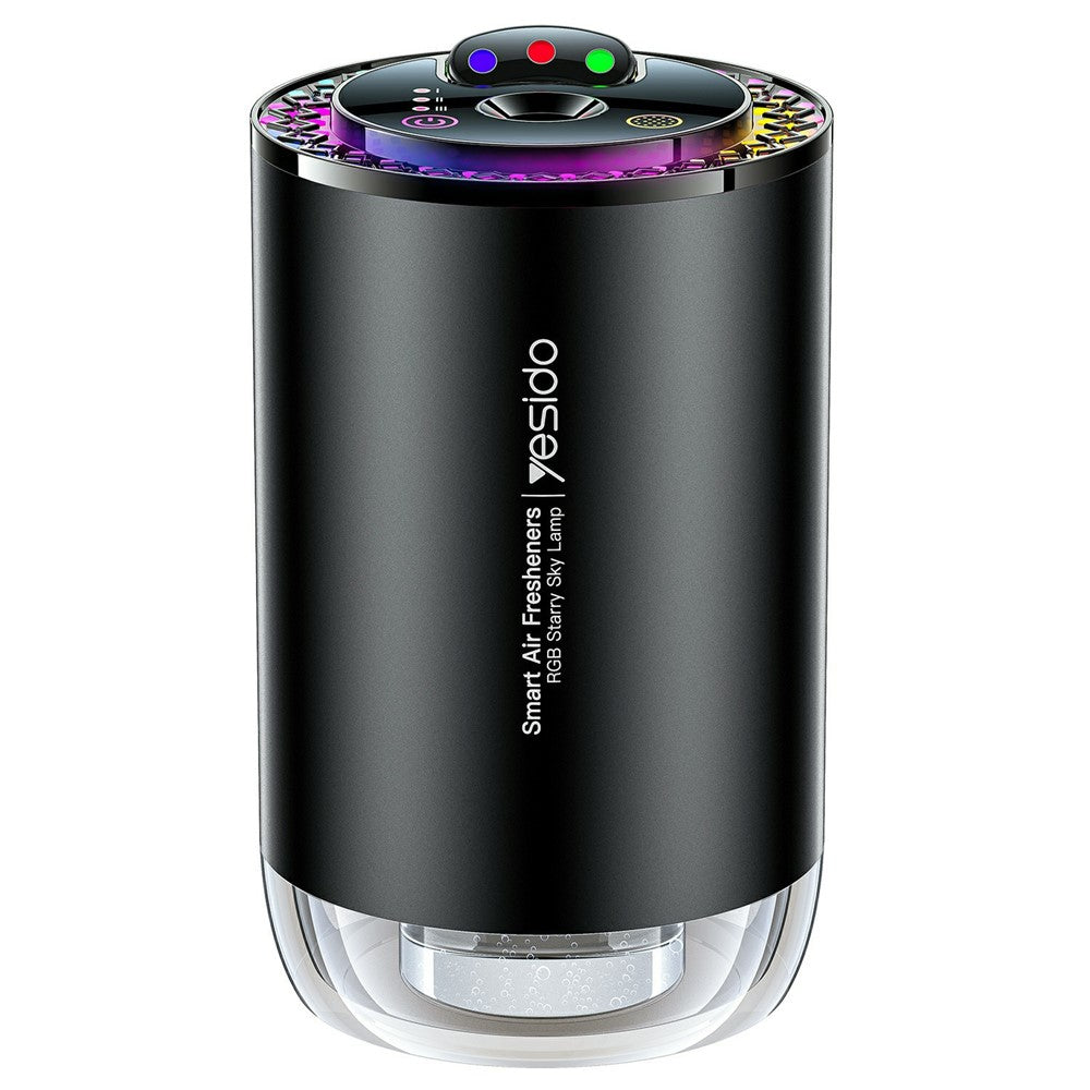 Car Diffuser - YESIDO VC14 Car Aromatherapy Diffuser Smart Air Freshener Rechargeable RGB Starry Sky Ambient Lamp