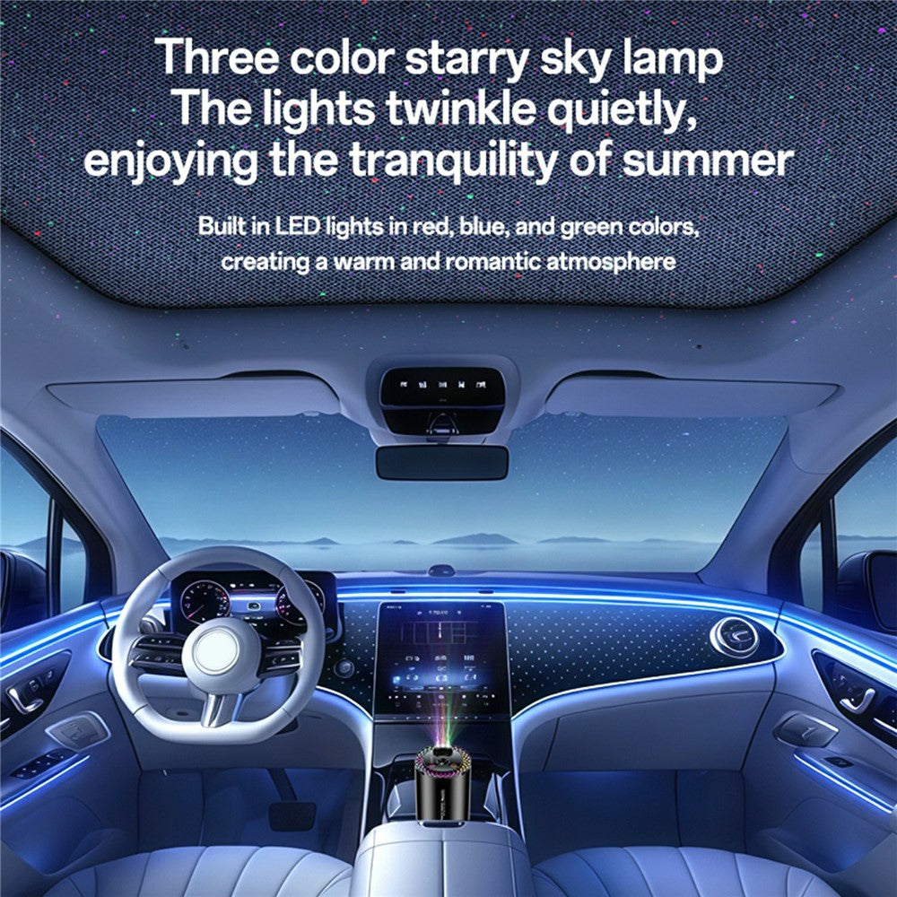 Car Diffuser - YESIDO VC14 Car Aromatherapy Diffuser Smart Air Freshener Rechargeable RGB Starry Sky Ambient Lamp