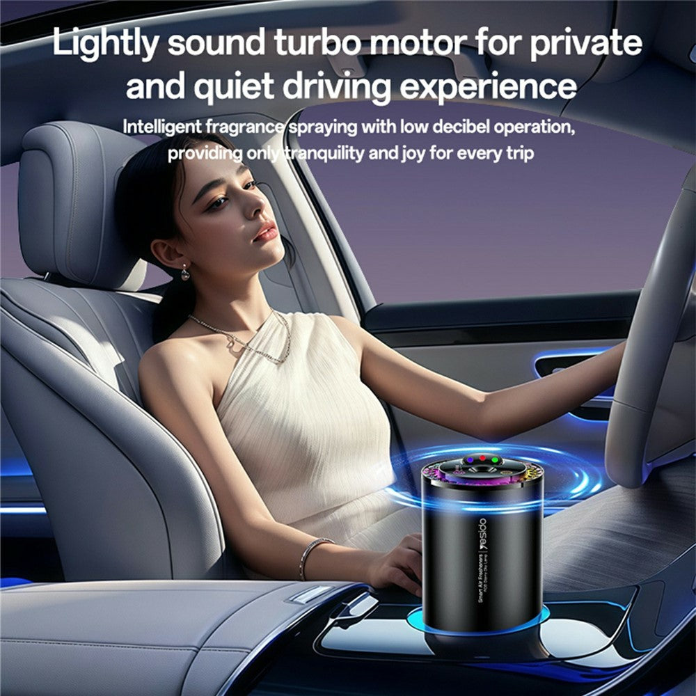 Car Diffuser - YESIDO VC14 Car Aromatherapy Diffuser Smart Air Freshener Rechargeable RGB Starry Sky Ambient Lamp