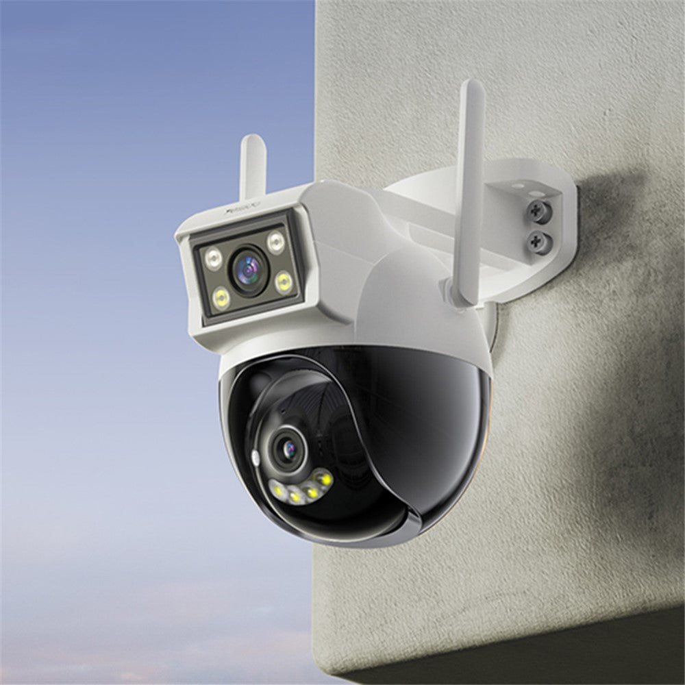 Dual Camera - YESIDO KM12 Dual Lens 400W HD Surveillance Camera 360 Degree Wireless WiFi 2.4G Camera with Two-Way Voice Support