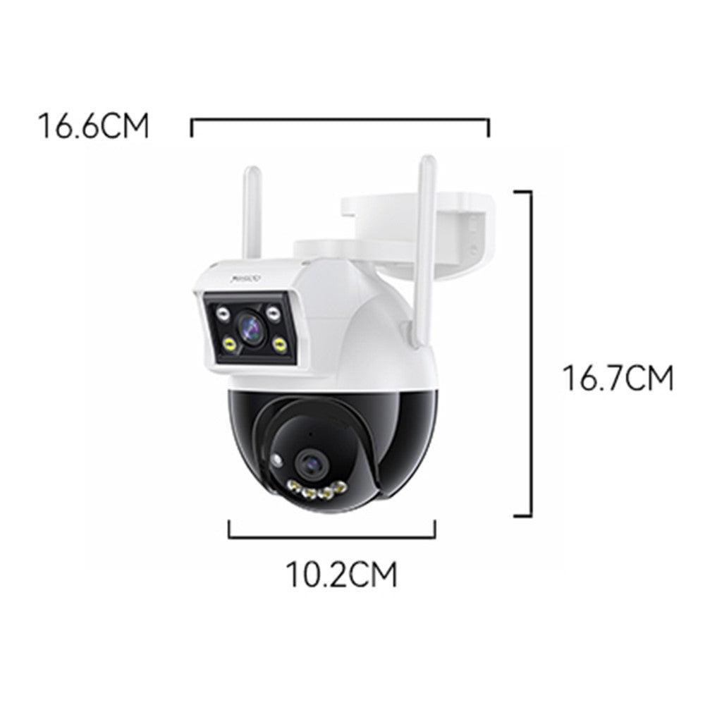 Dual Camera - YESIDO KM12 Dual Lens 400W HD Surveillance Camera 360 Degree Wireless WiFi 2.4G Camera with Two-Way Voice Support