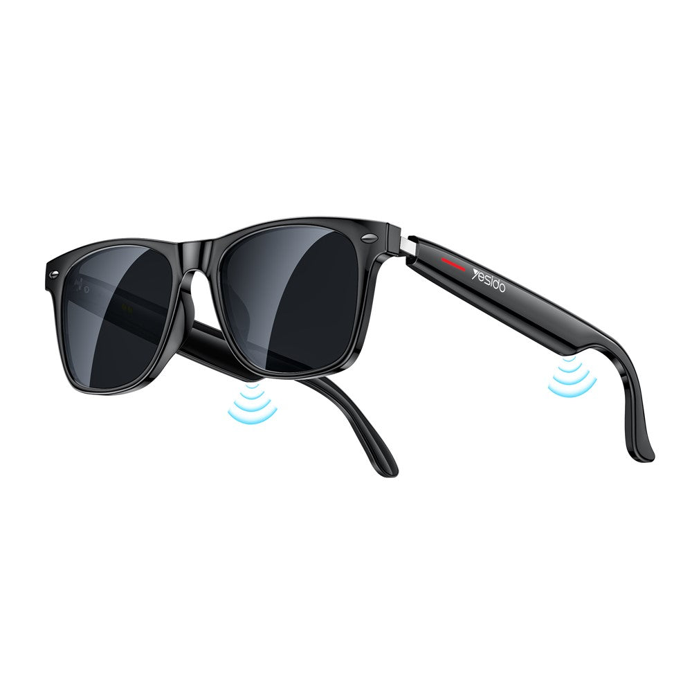 Smart Glasses - YESIDO IO35 Smart Music Sunglasses Bluetooth-Compatible Wireless IP54 Waterproof Hands-Free Calling Eyewear