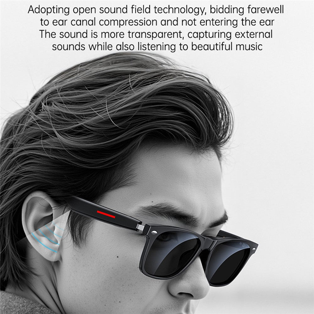 Smart Glasses - YESIDO IO35 Smart Music Sunglasses Bluetooth-Compatible Wireless IP54 Waterproof Hands-Free Calling Eyewear