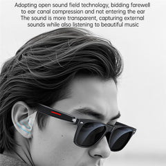 Smart Glasses - YESIDO IO35 Smart Music Sunglasses Bluetooth-Compatible Wireless IP54 Waterproof Hands-Free Calling Eyewear