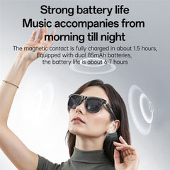 Smart Glasses - YESIDO IO35 Smart Music Sunglasses Bluetooth-Compatible Wireless IP54 Waterproof Hands-Free Calling Eyewear
