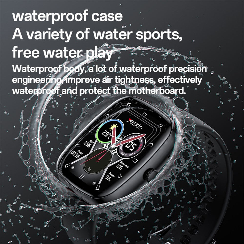 Smart Watch - YESIDO IO22 Bluetooth Compatible Smartwatch with Call Function Health Monitor IP67 Waterproof Sports Bracelet