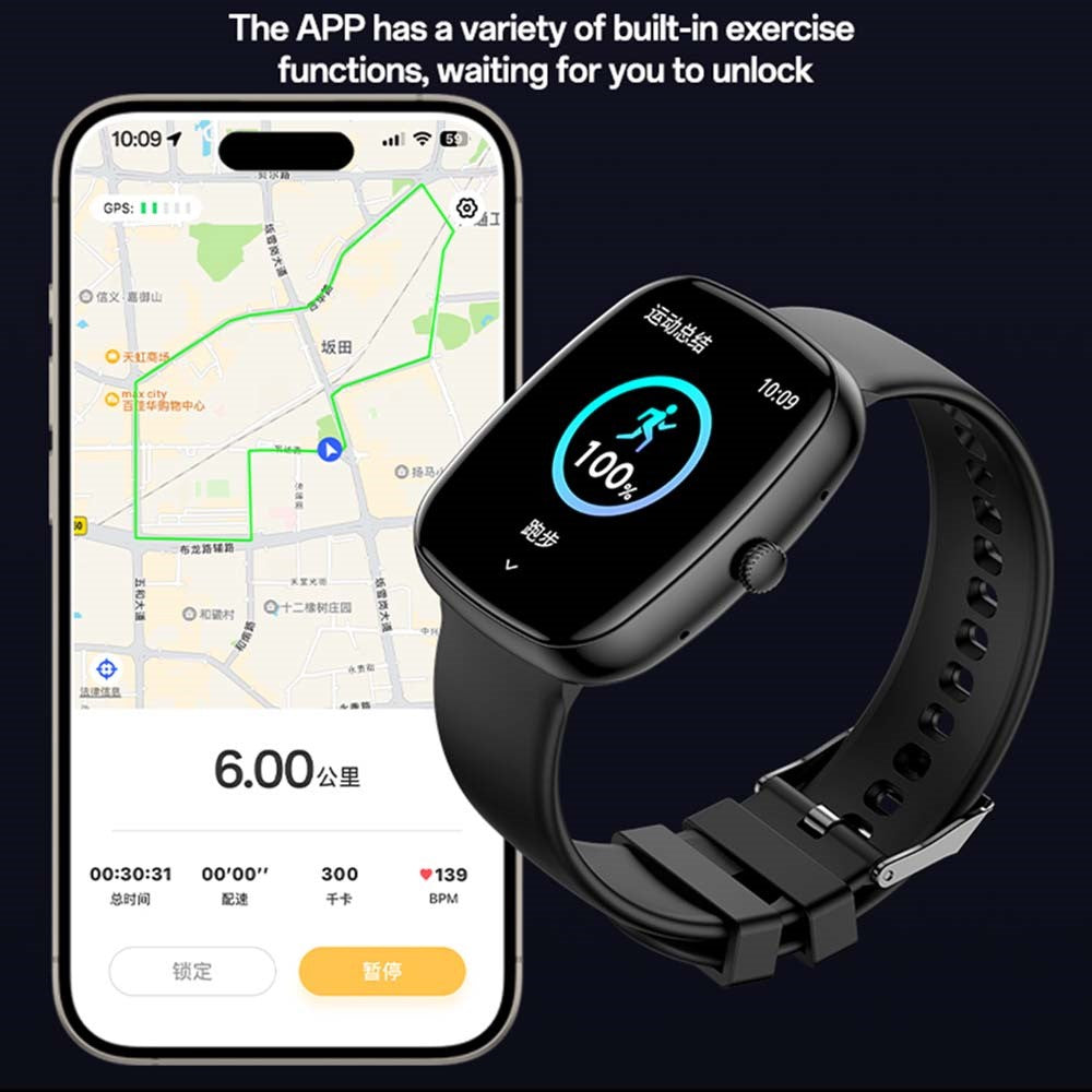 Smart Watch - YESIDO IO22 Bluetooth Compatible Smartwatch with Call Function Health Monitor IP67 Waterproof Sports Bracelet