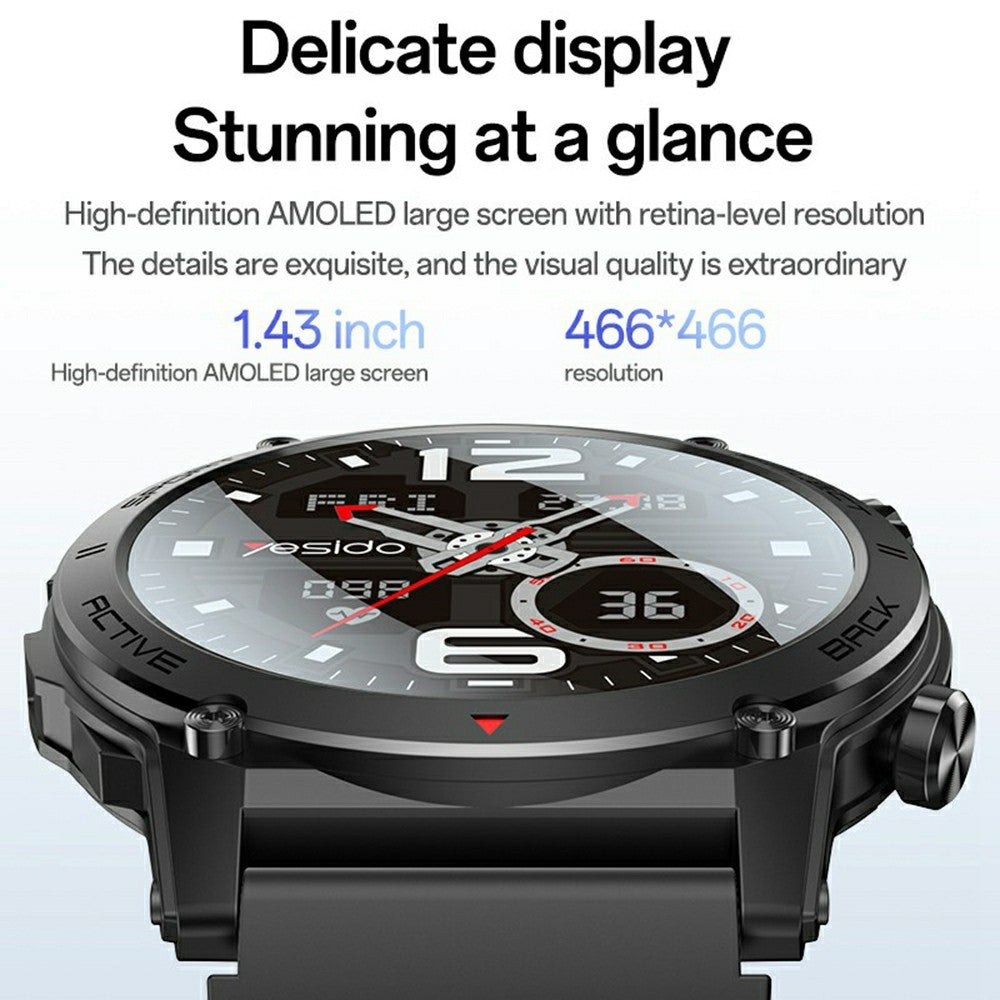Smart Watch - YESIDO IO31 AMOLED Smart Watch Fitness Tracker with Heart Rate Monitoring IP68 Waterproof