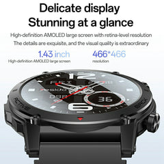 Smart Watch - YESIDO IO31 AMOLED Smart Watch Fitness Tracker with Heart Rate Monitoring IP68 Waterproof
