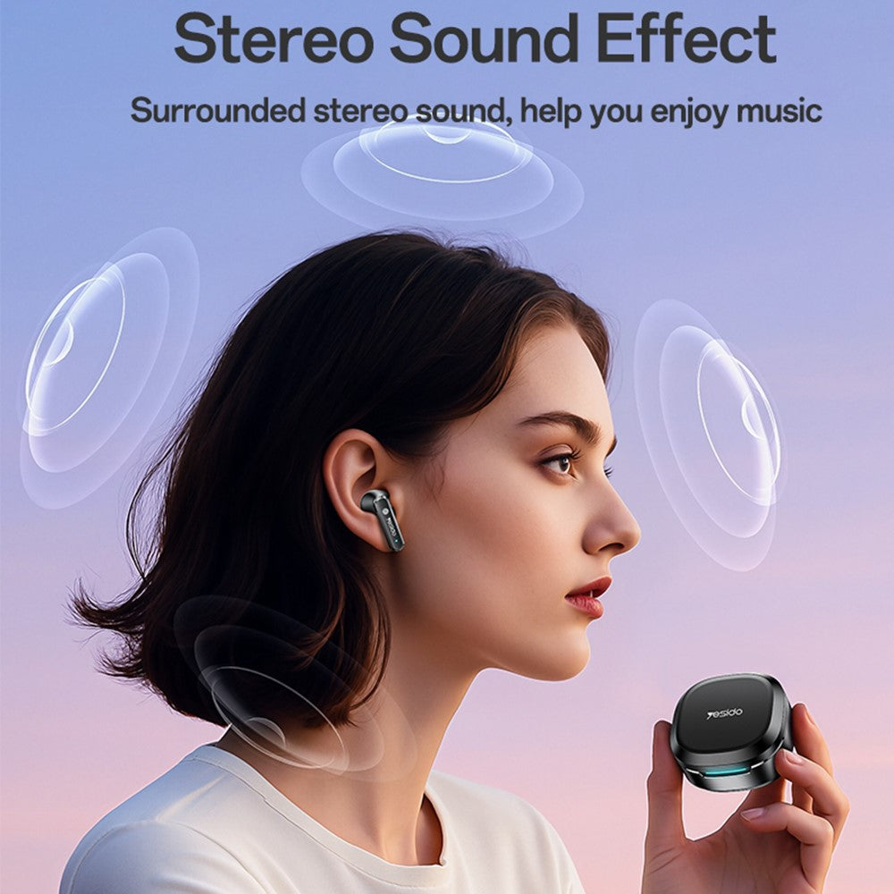 Ear Buds - YESIDO TWS37 Wireless Bluetooth-compatible Earbuds ANC + ENC Noise Reduction Smart Touch Control Earphones