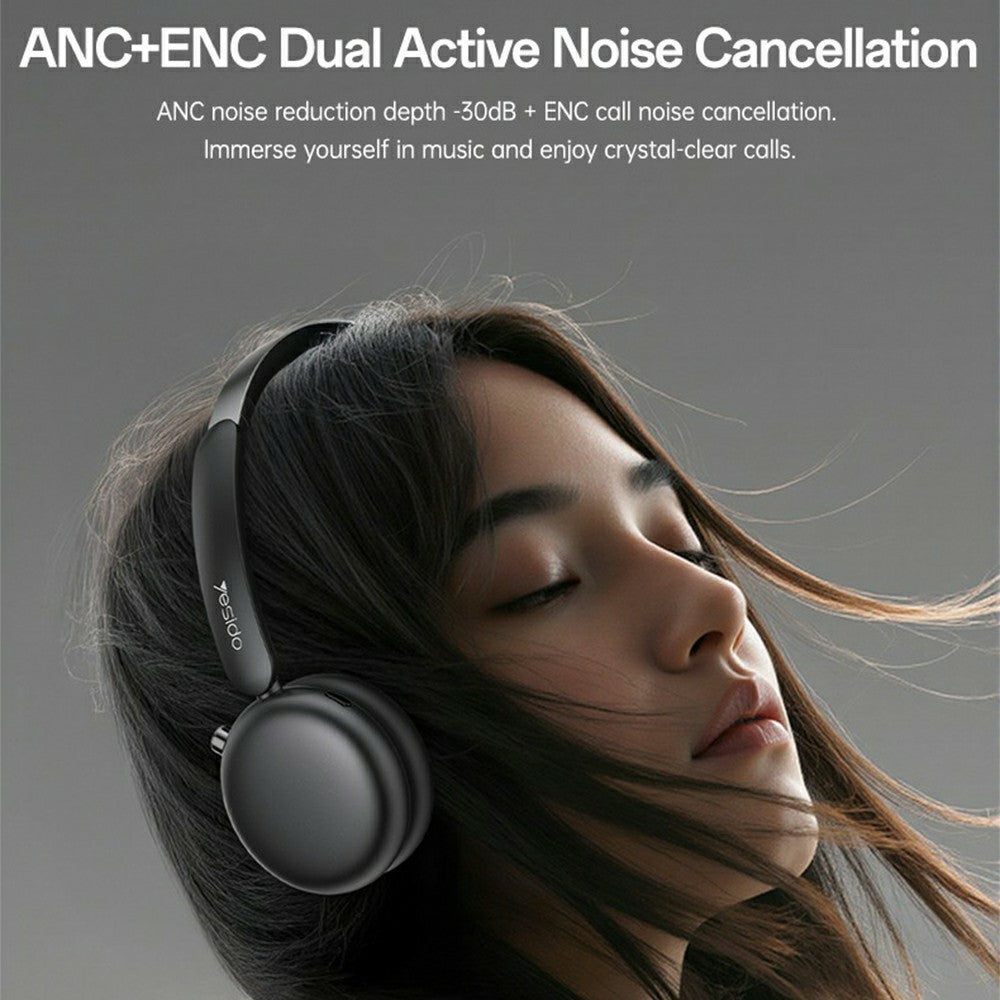 Wireless Headphones - YESIDO EP13 Wireless Headphones ANC+ENC Bluetooth Compatible Headset