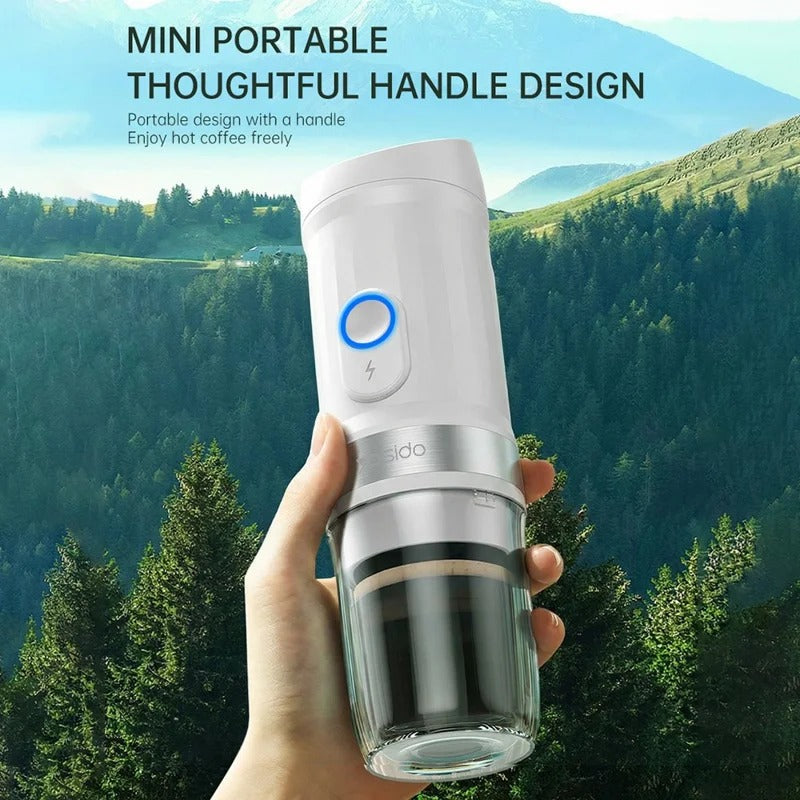 Portable Coffee Maker - YESIDO EC30 Portable Espresso Coffee Maker 20Bar 9600mAh Wireless Capsule Coffee Machine with Heating for Travel and Camping